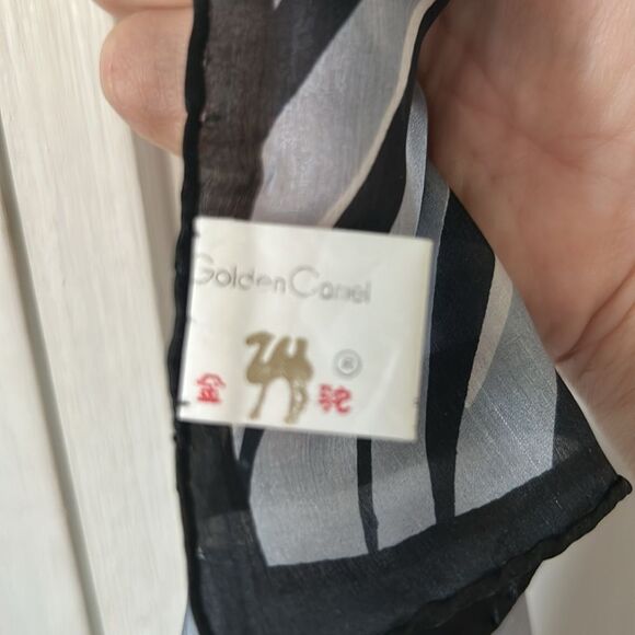 Vintage Golden Camel Nautical Theme 100% Silk Scarf - Picture 4 of 7